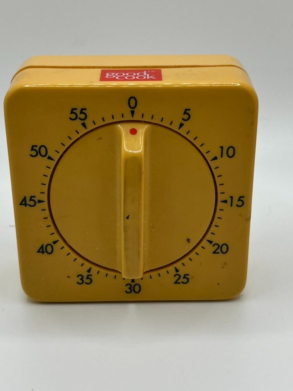 Square 60 Minute Mechanical Kitchen Timer Magnetic Yellow Good Cook